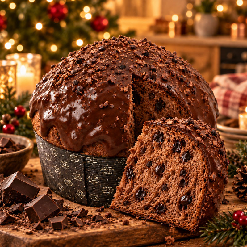 Panettone Artigianale al Cioccolato Fondente Panettone Artigianale al Cioccolato Fondente